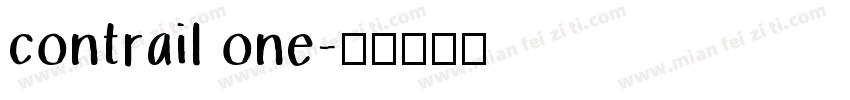 contrail one字体转换